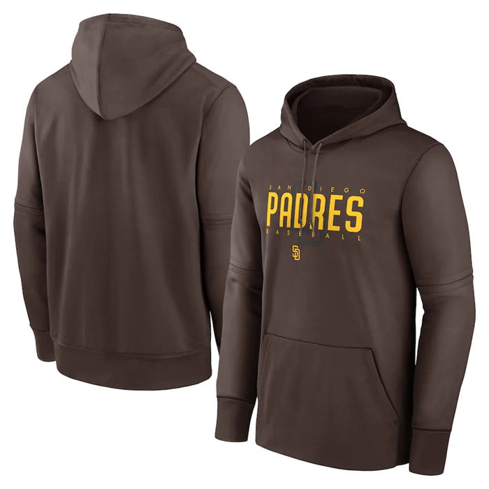 Men's San Diego Padres Brown Pregame Performance Pullover Hoodie